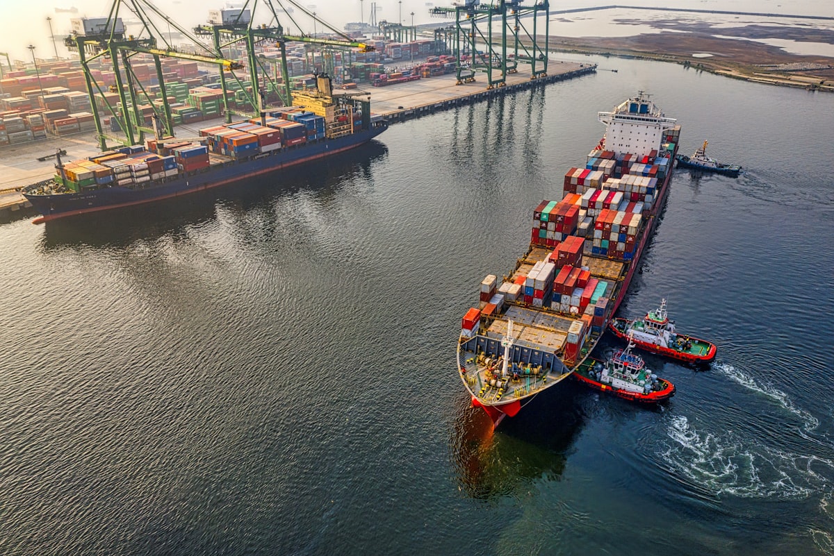 Port logistics and shipping